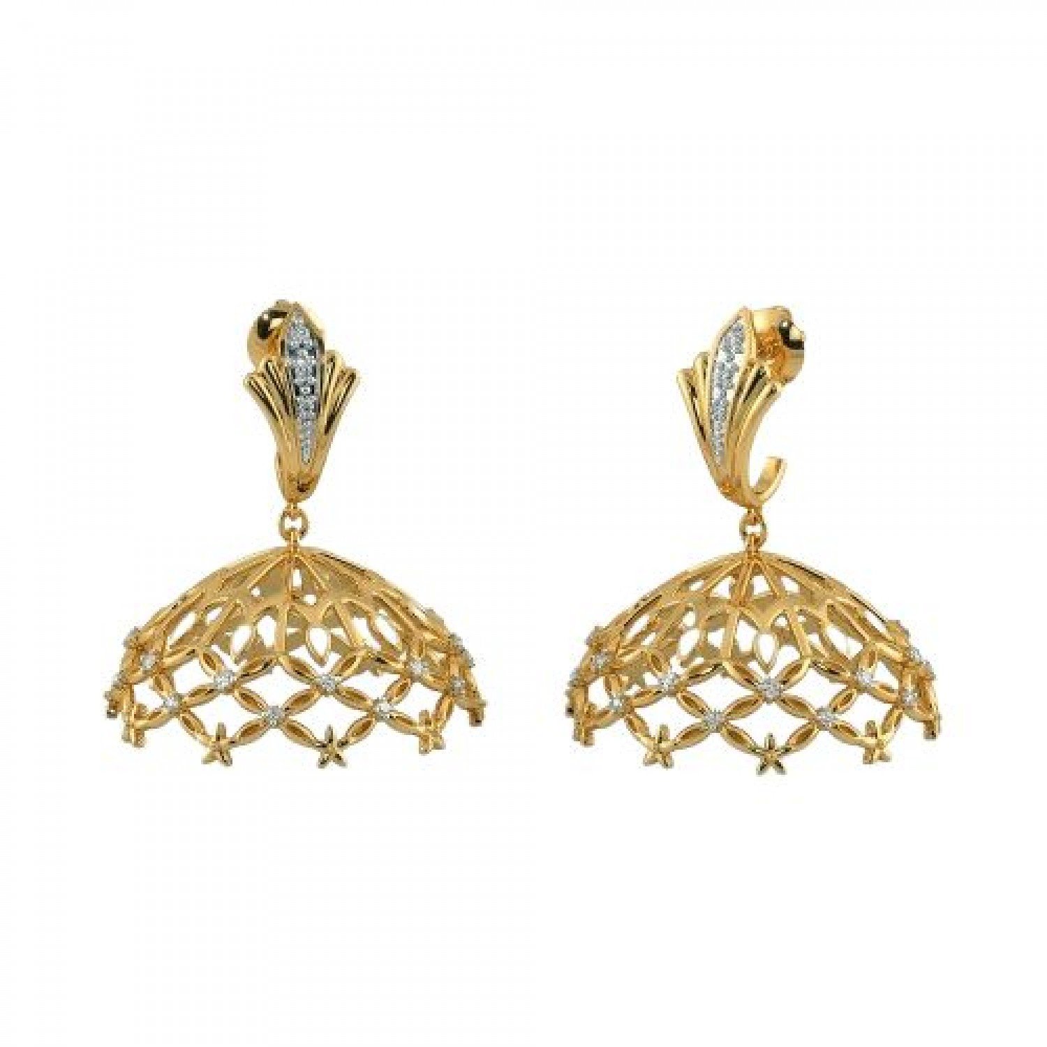 Aqua Zarmina Diamond Jhumkas