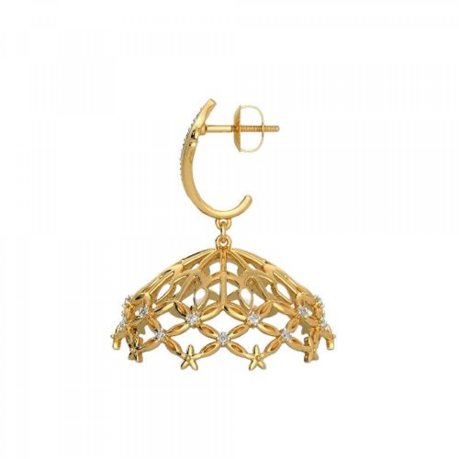 Aqua Zarmina Diamond Jhumkas