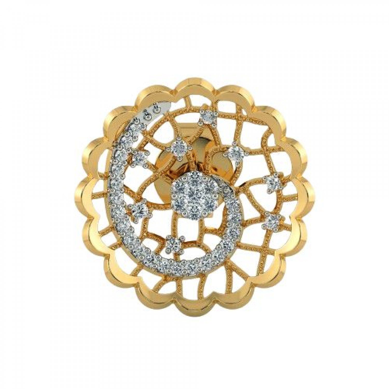 Crest Diamond Earrings