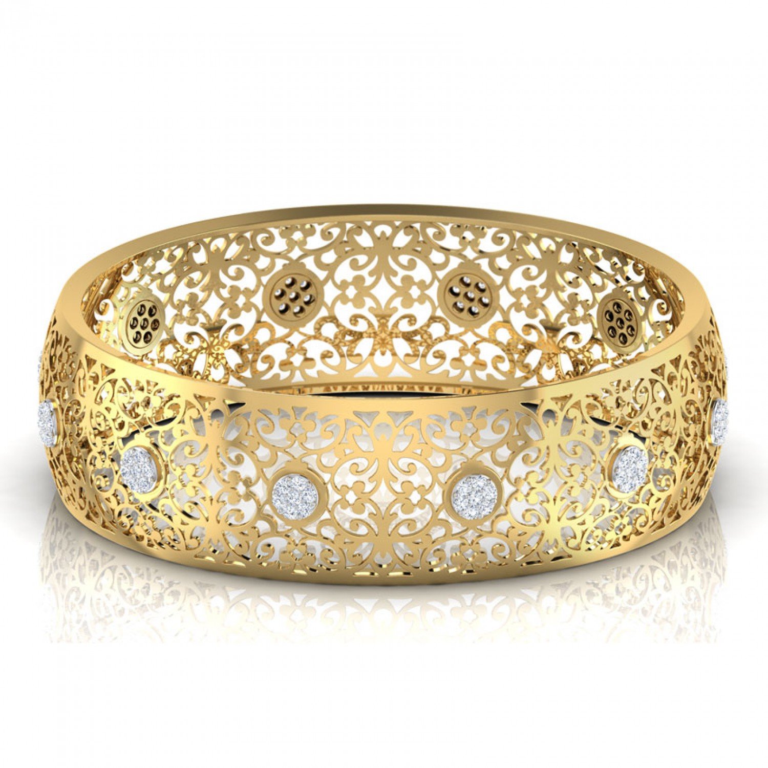 Drop Round Diamond Bangles