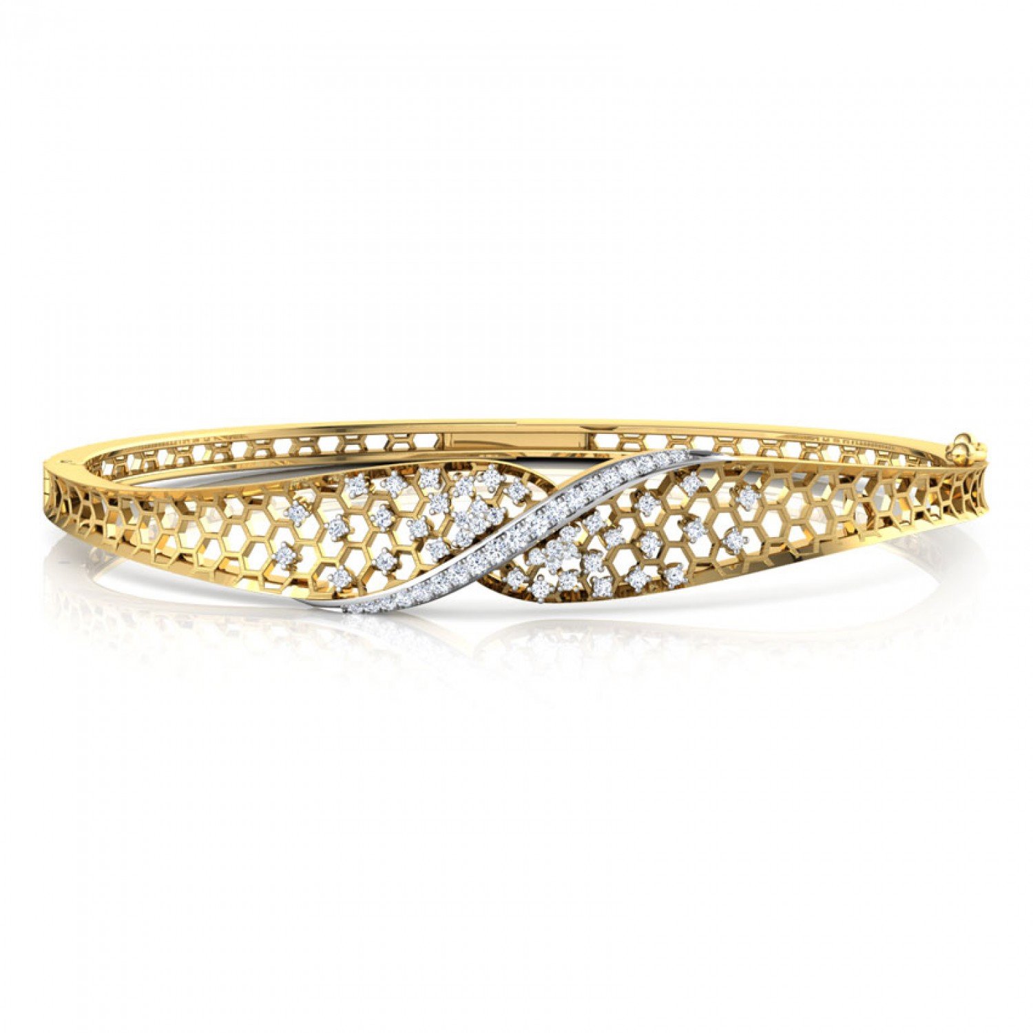 Entwined Lattice Diamond Bangles