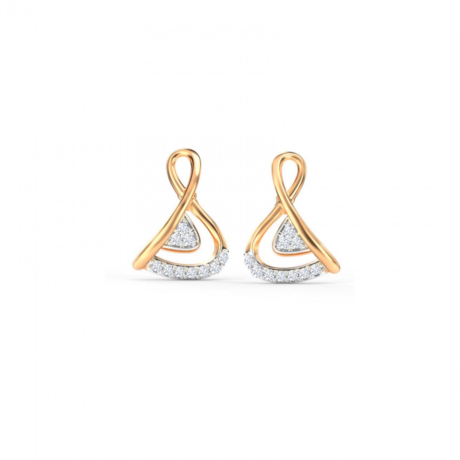 Plumeria Diamond Earrings