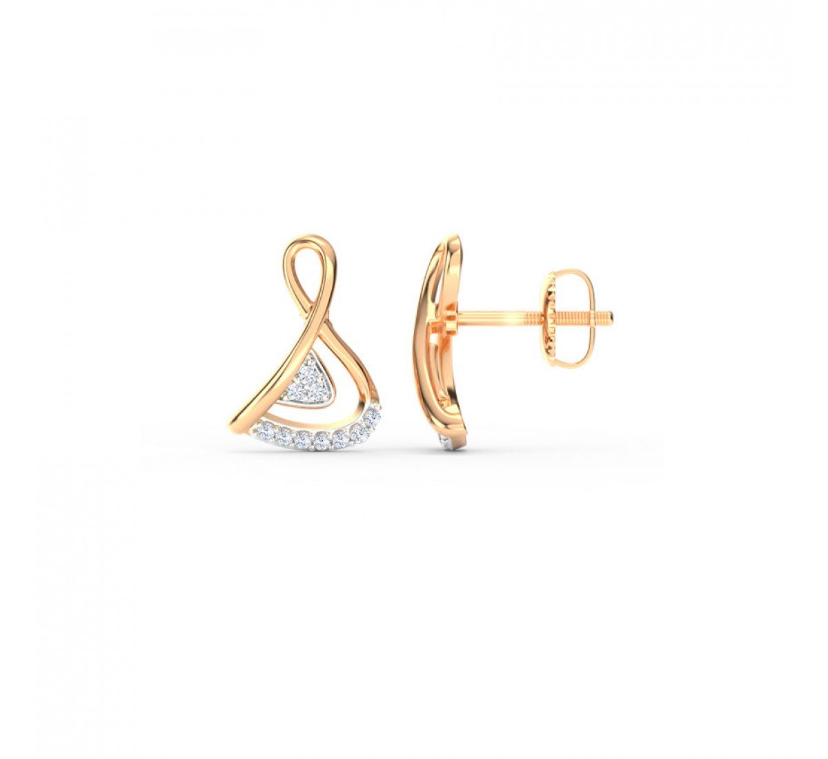 Plumeria Diamond Earrings