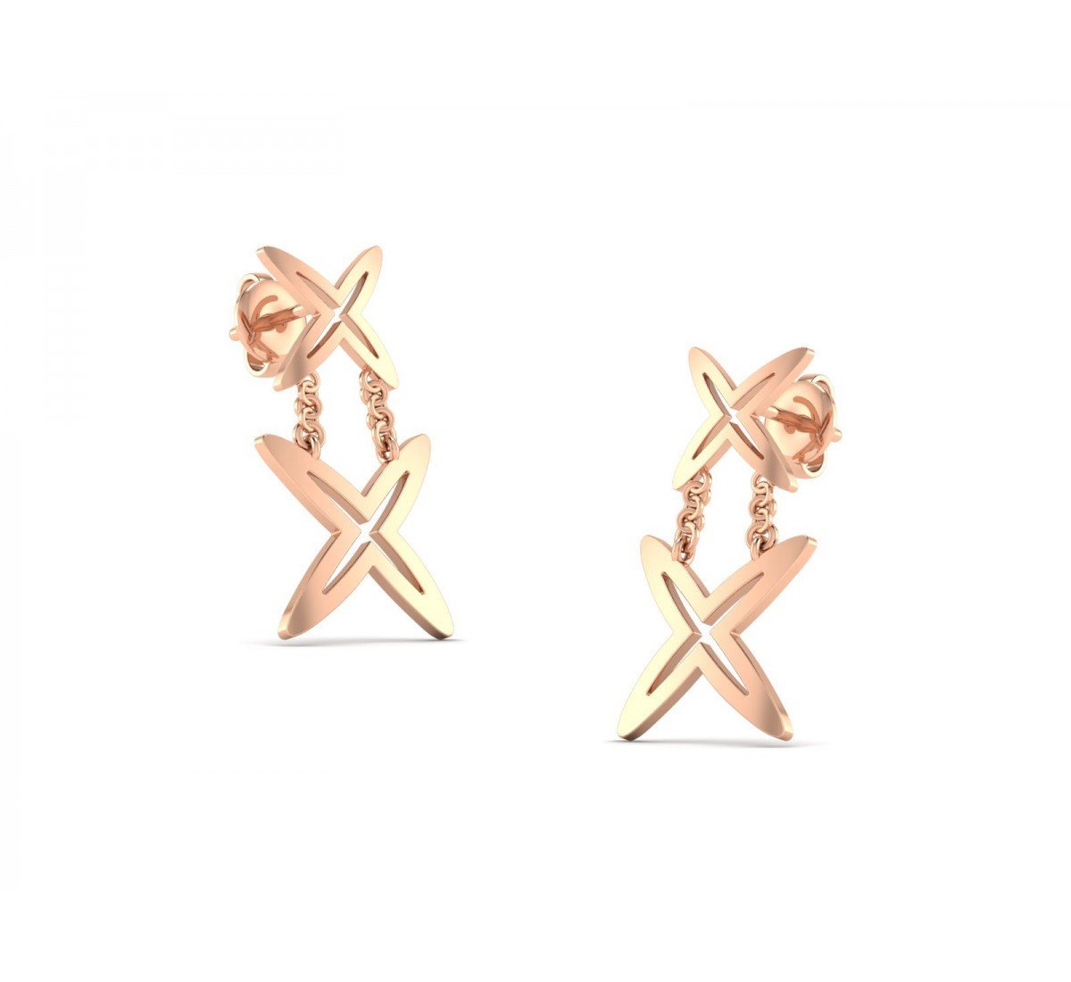 Azure Wingring Gold Earrings