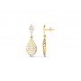 Decorative Swish Diamond Earrings