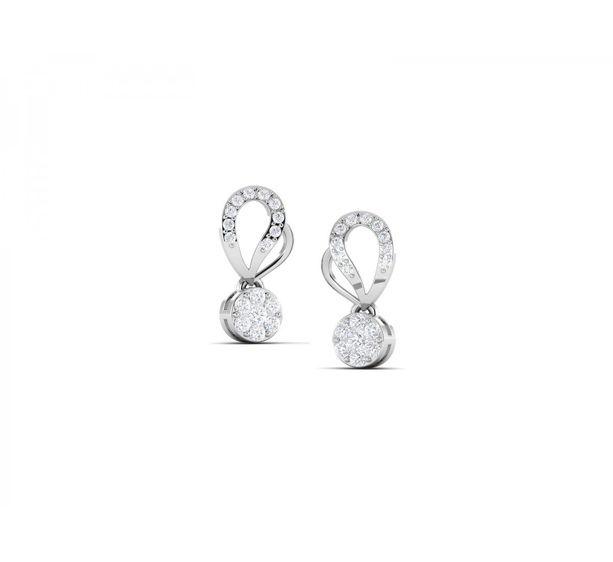 Suave Ornate Diamond Earrings