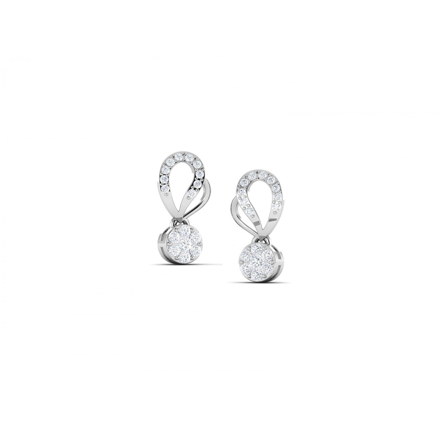 Suave Ornate Diamond Earrings