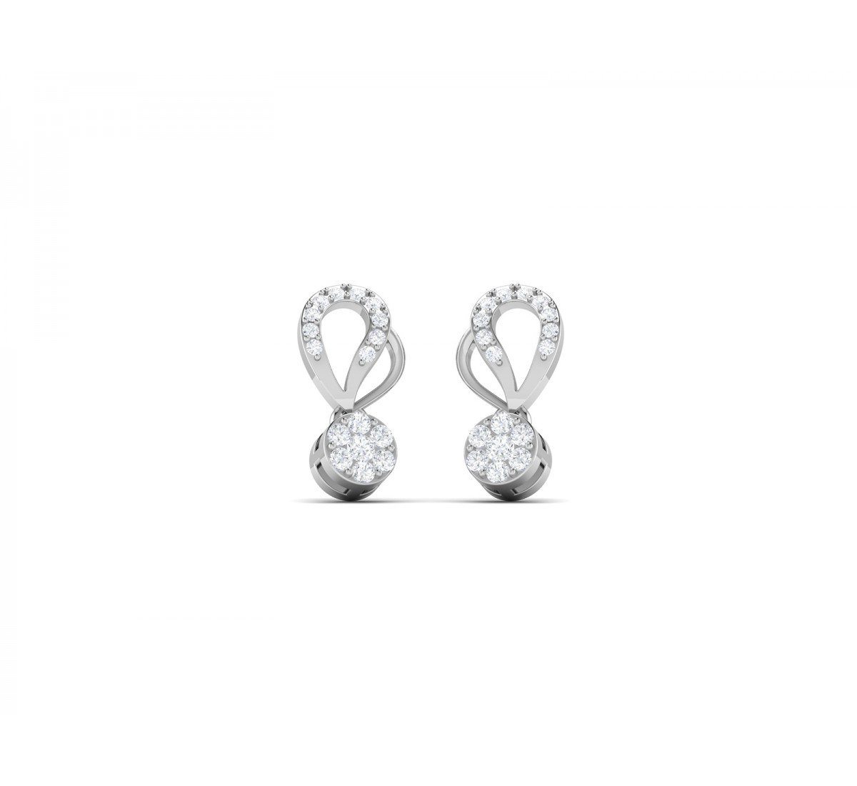 Suave Ornate Diamond Earrings