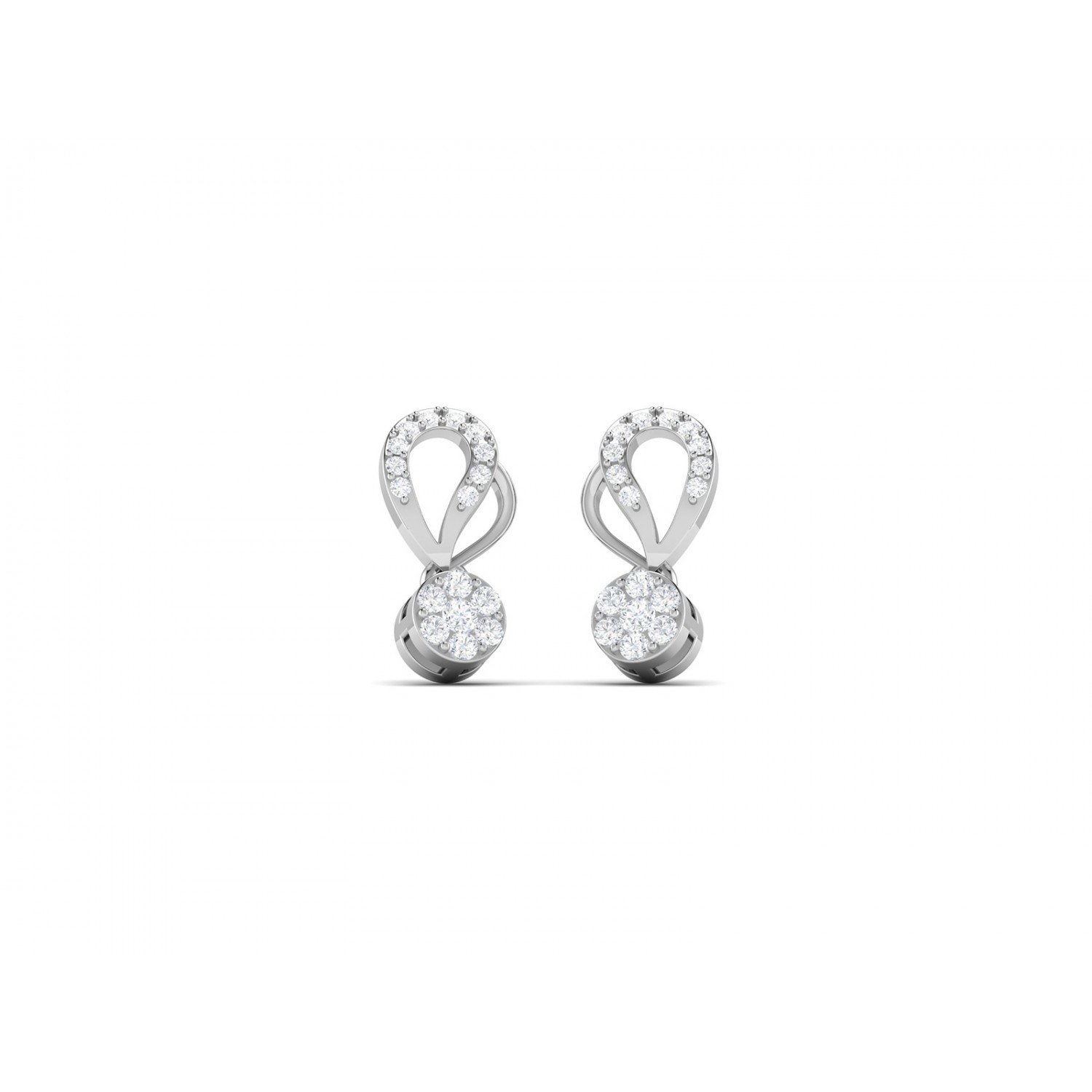 Suave Ornate Diamond Earrings