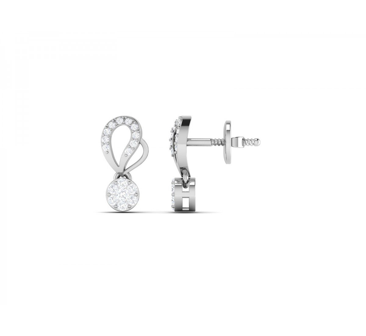 Suave Ornate Diamond Earrings