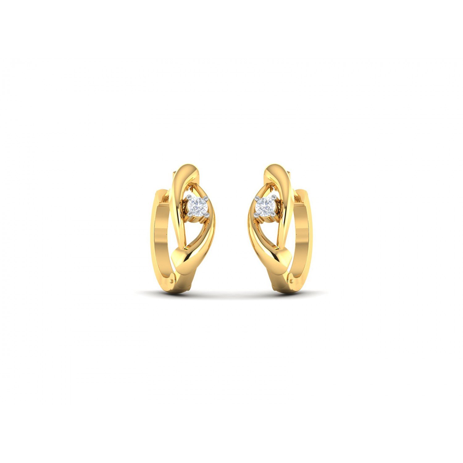 Celtic Petal Diamond Earrings