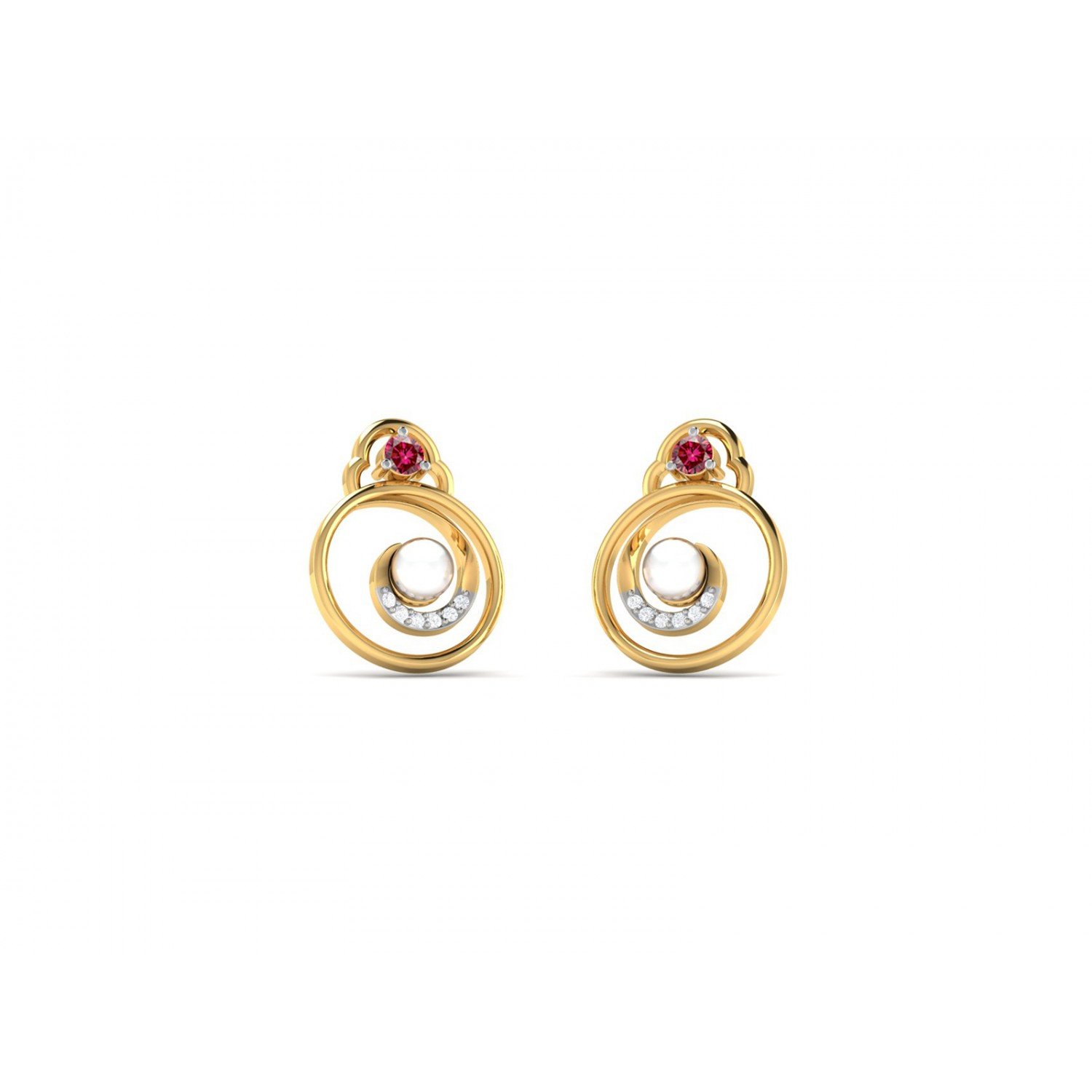 Sculpture Diamond Earrings