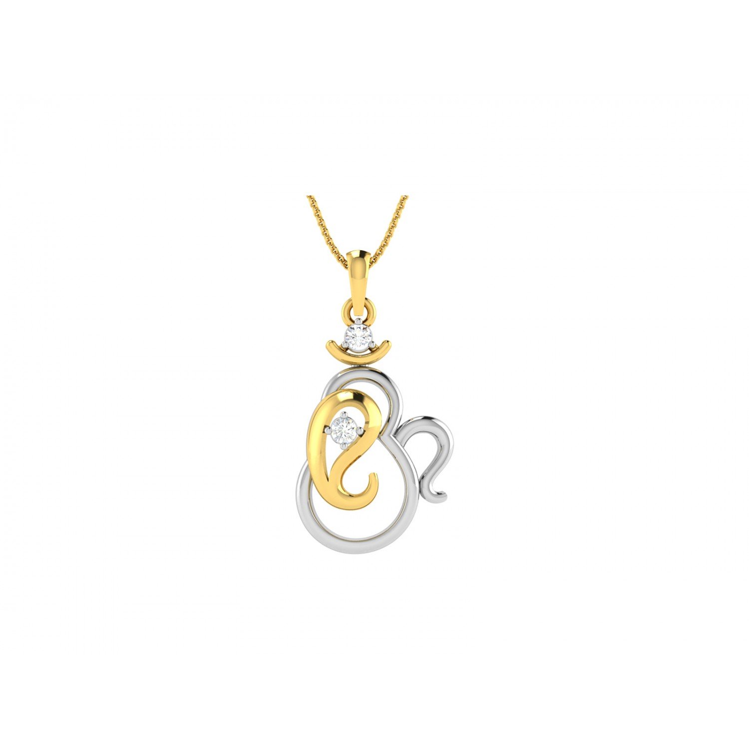 Om Muktidaayi Ganpati Diamond Pendant
