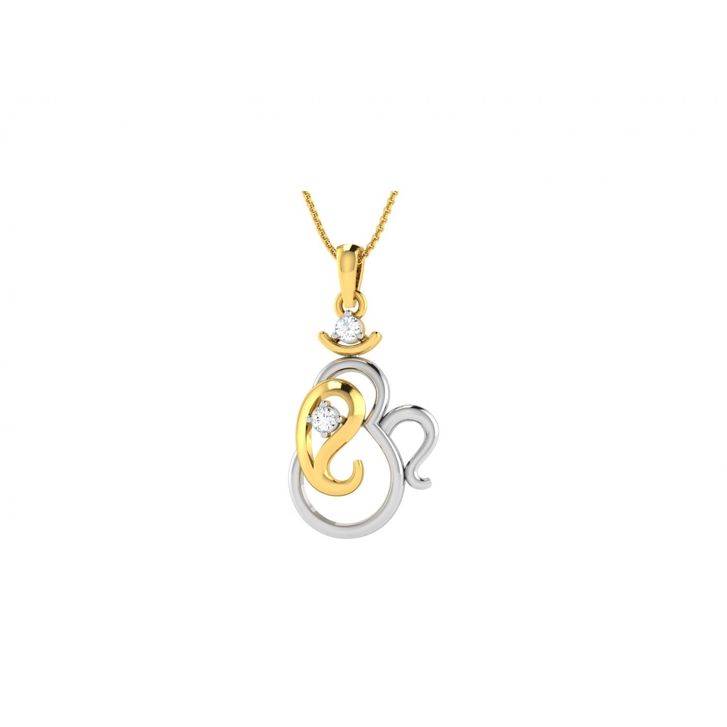 Om Muktidaayi Ganpati Diamond Pendant