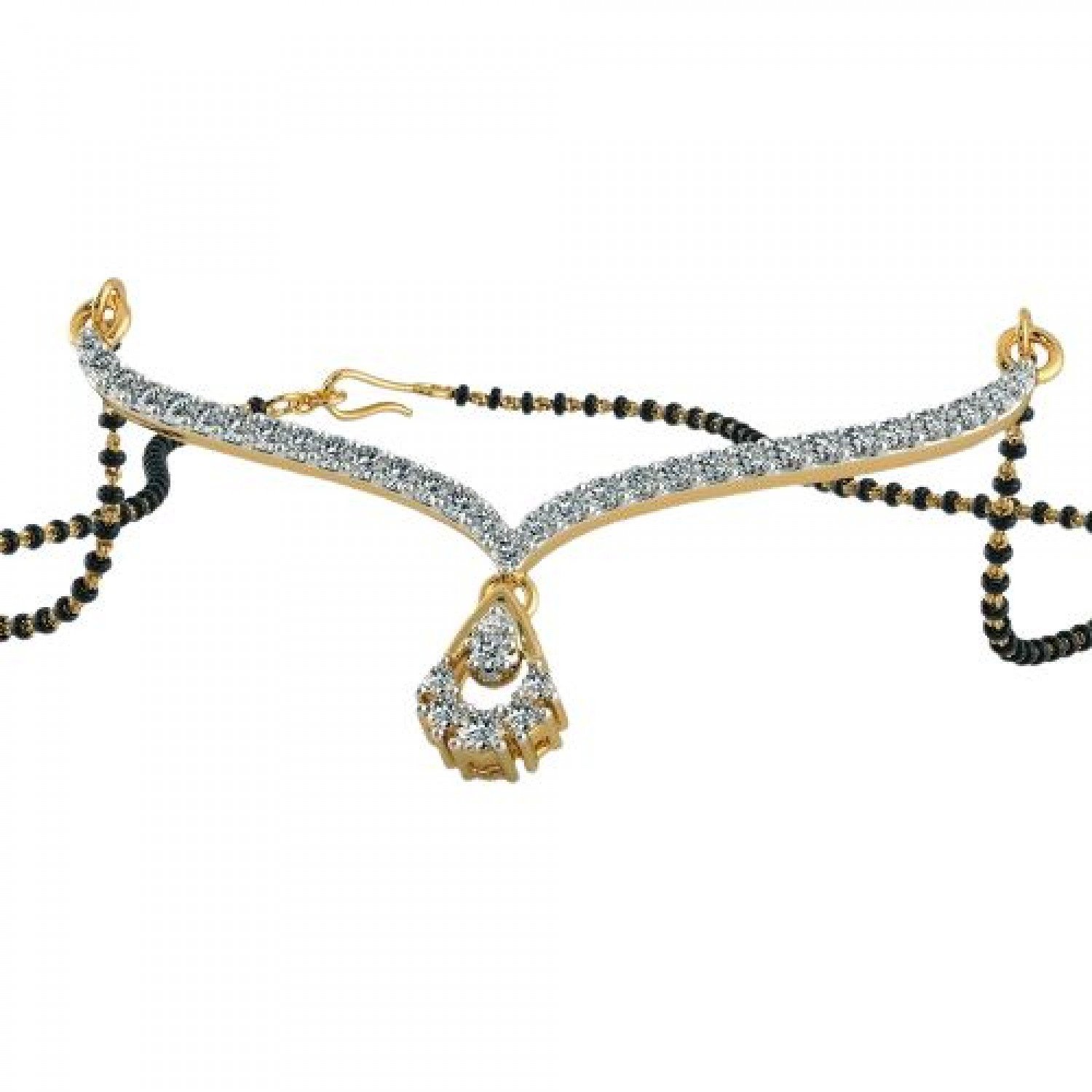 Ammolite Diamond Mangalsutra