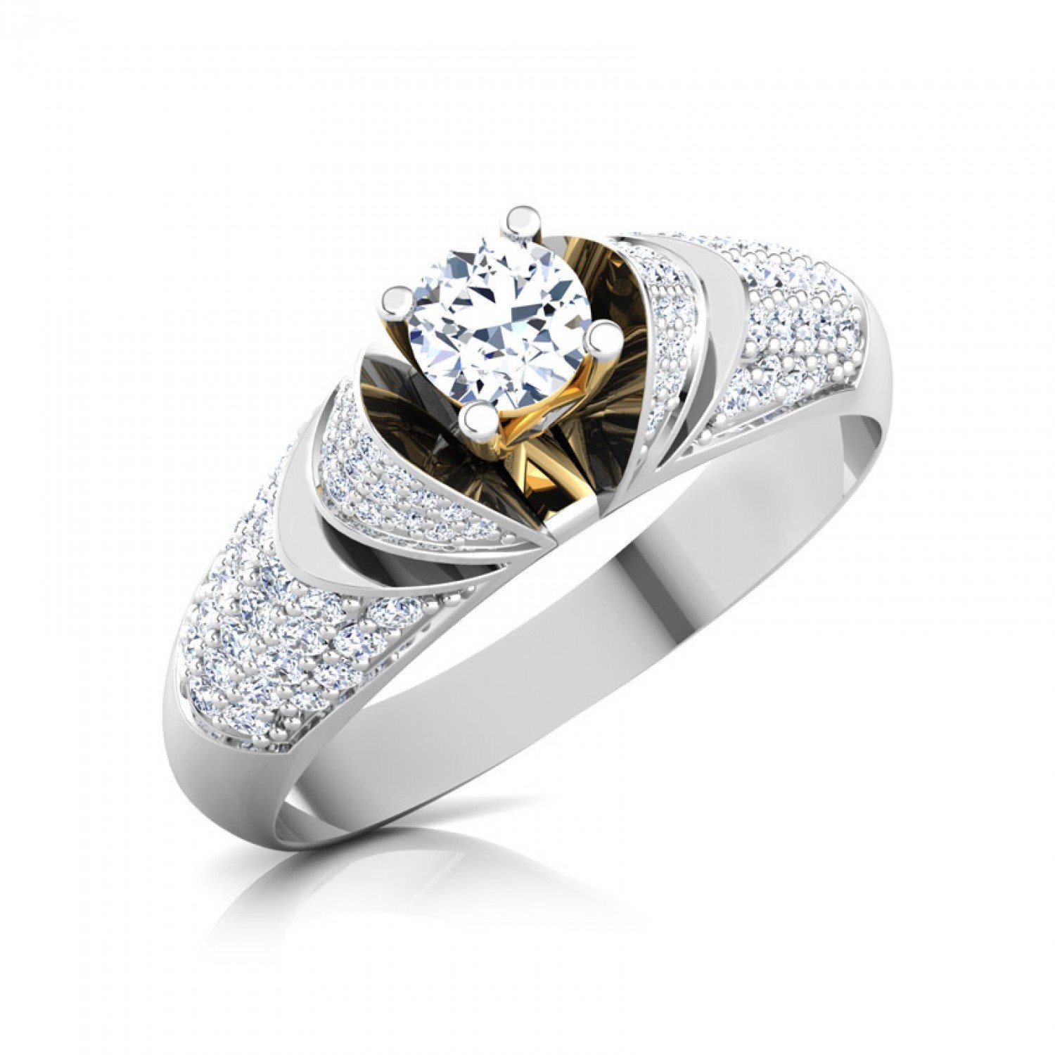 Nishk Lyra Solitaire Diamond Ring Nishk Lyra Solitaire Diamond Ring