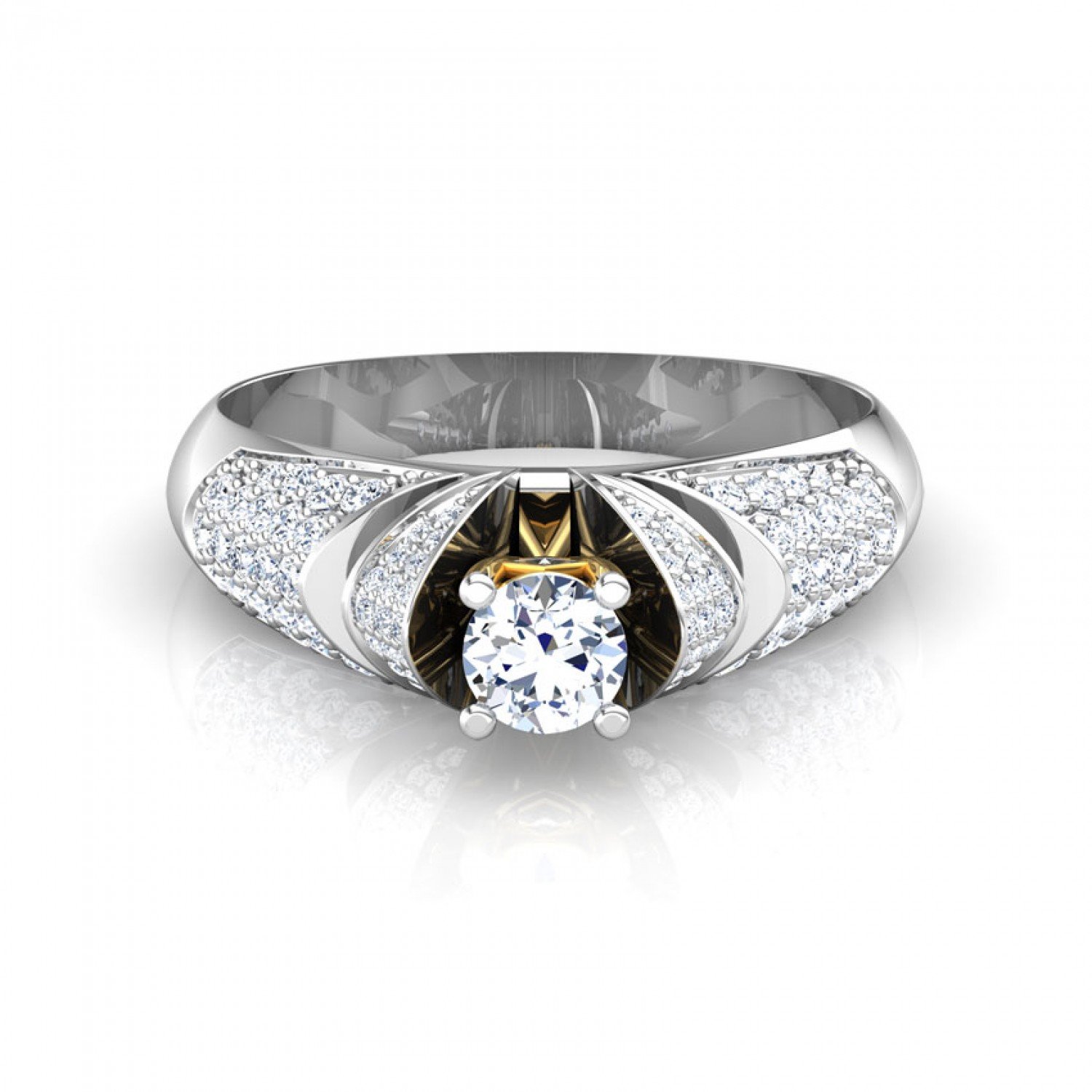 Nishk Lyra Solitaire Diamond Ring Nishk Lyra Solitaire Diamond Ring