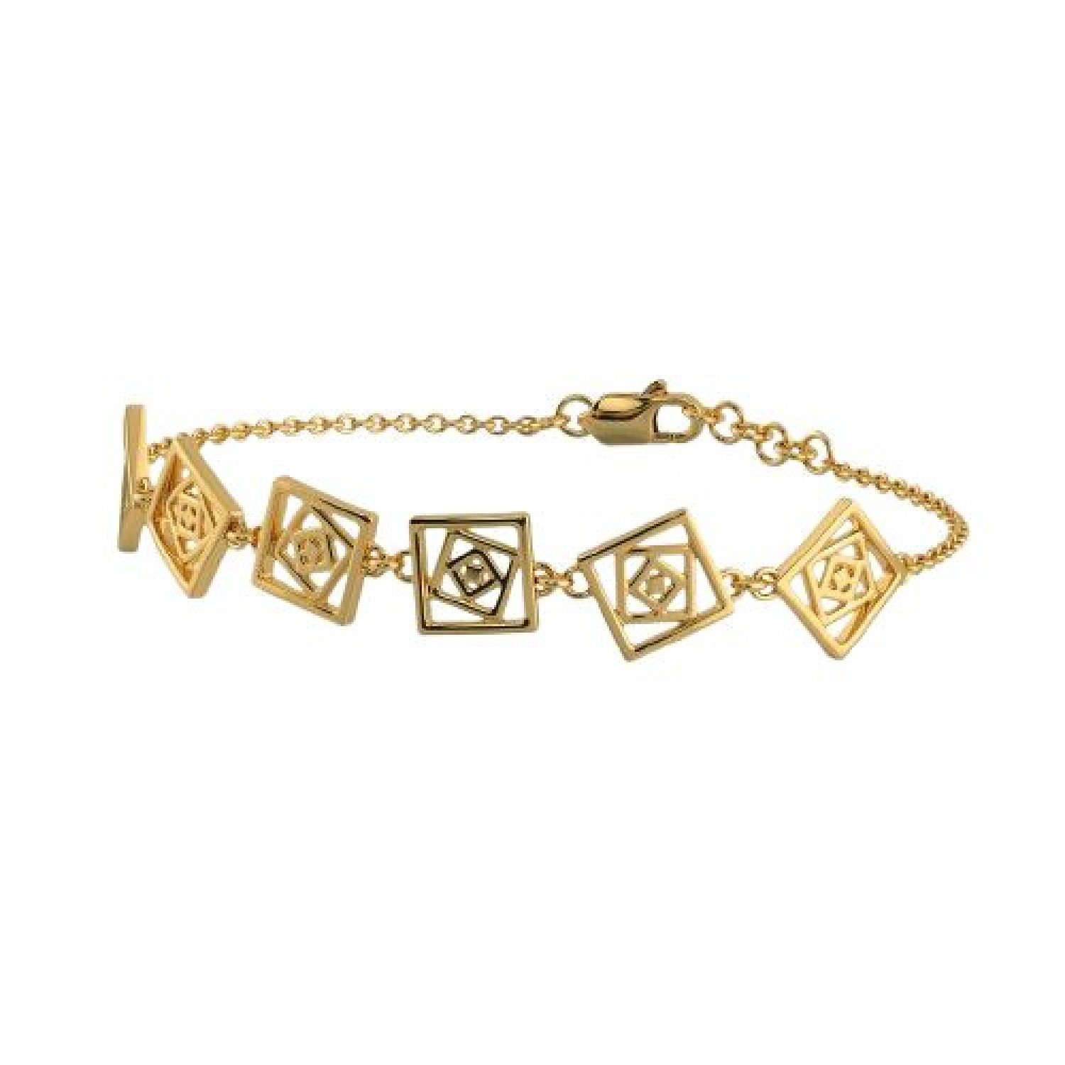 Prism Texture Gold Bracelet