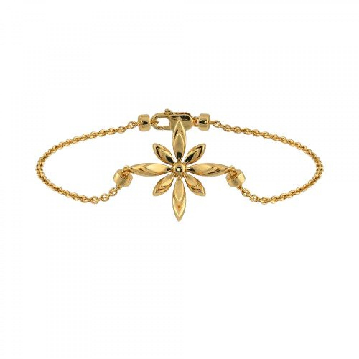 Seam Crossover Gold Bracelet