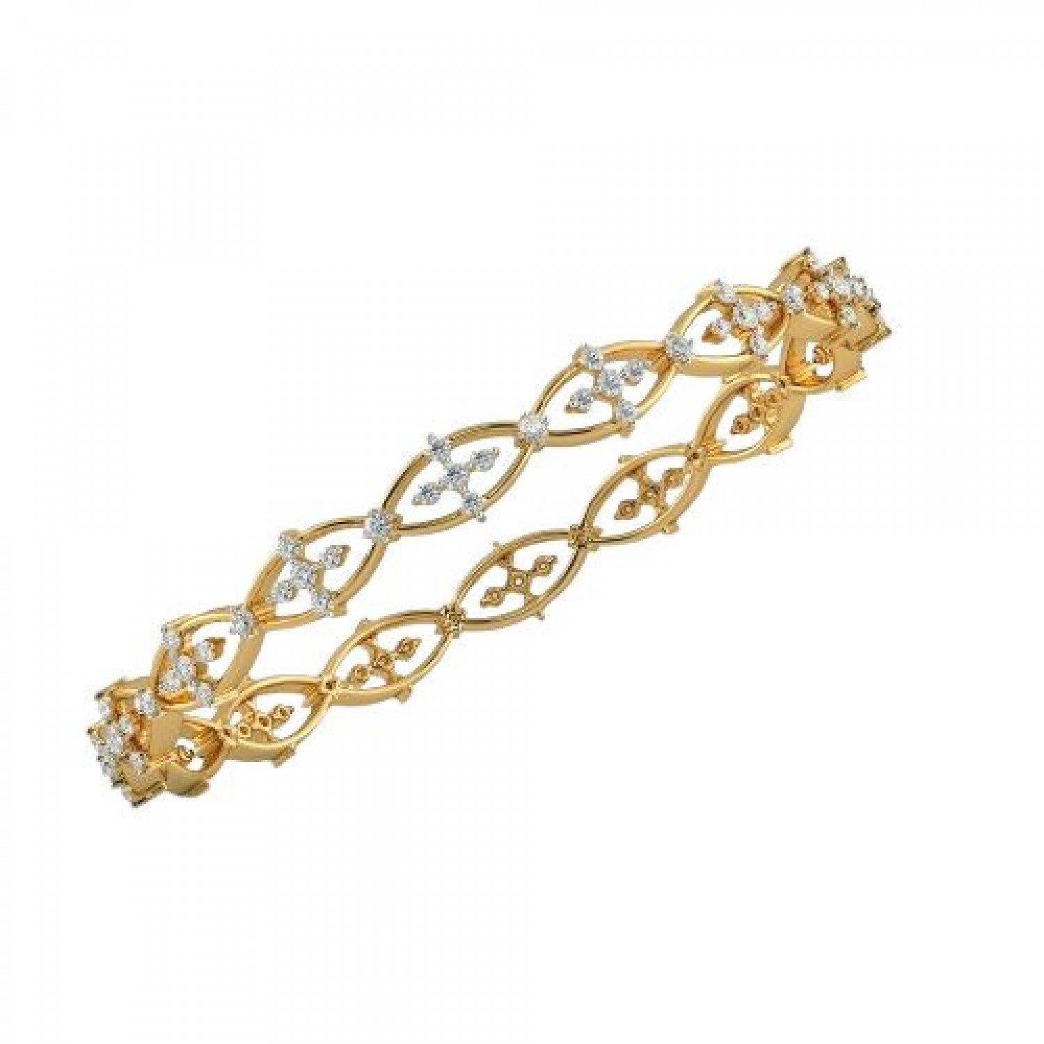 Eccentric Round Diamond Bangles Eccentric Round Diamond Bangles