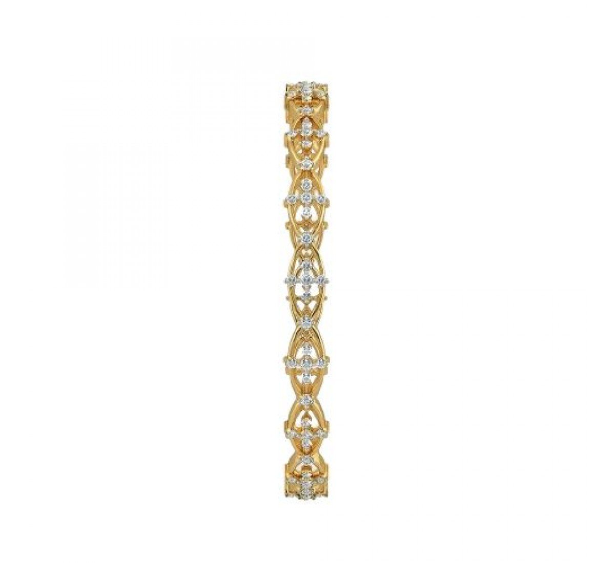 Eccentric Round Diamond Bangles