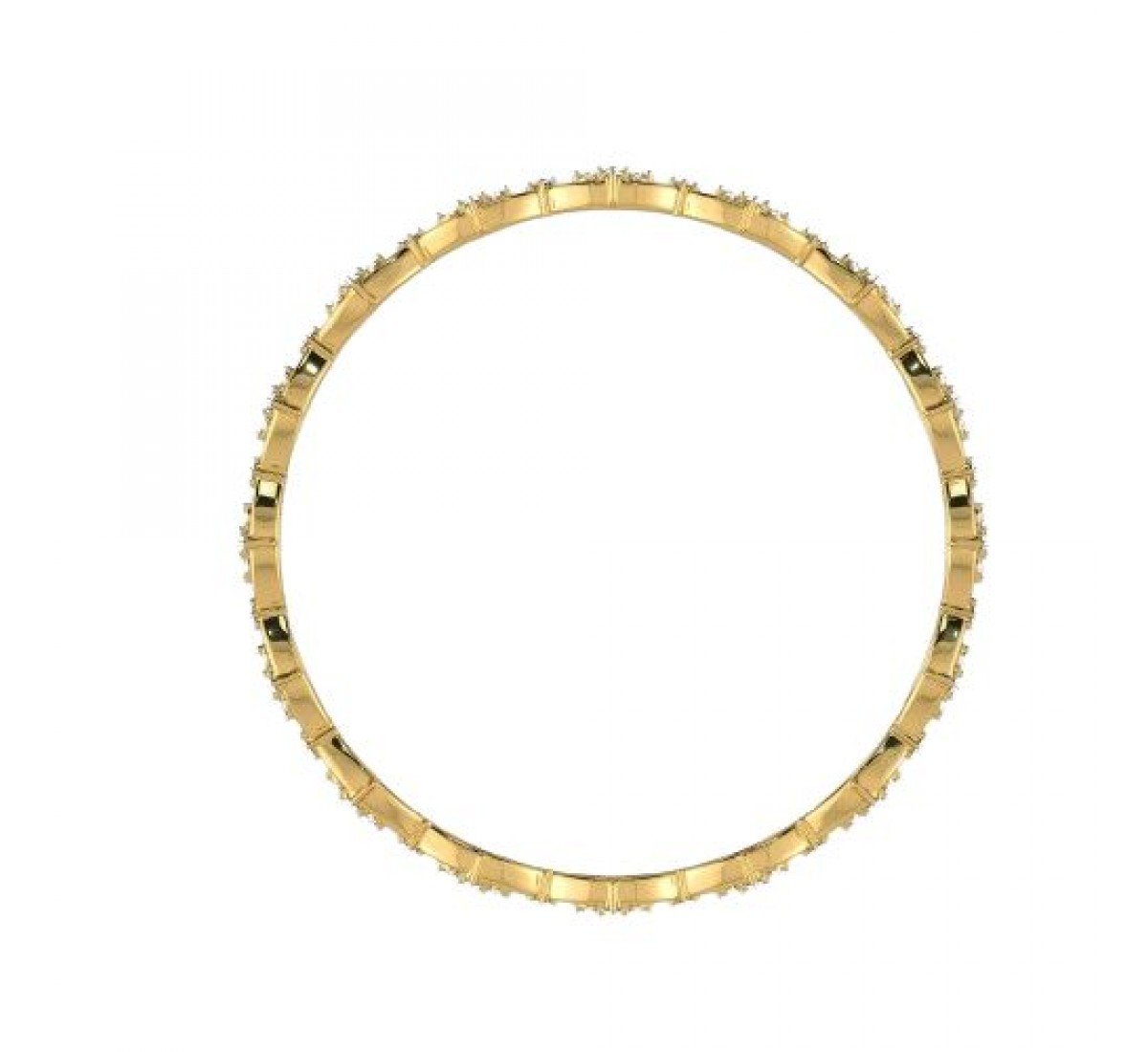 Eccentric Round Diamond Bangles