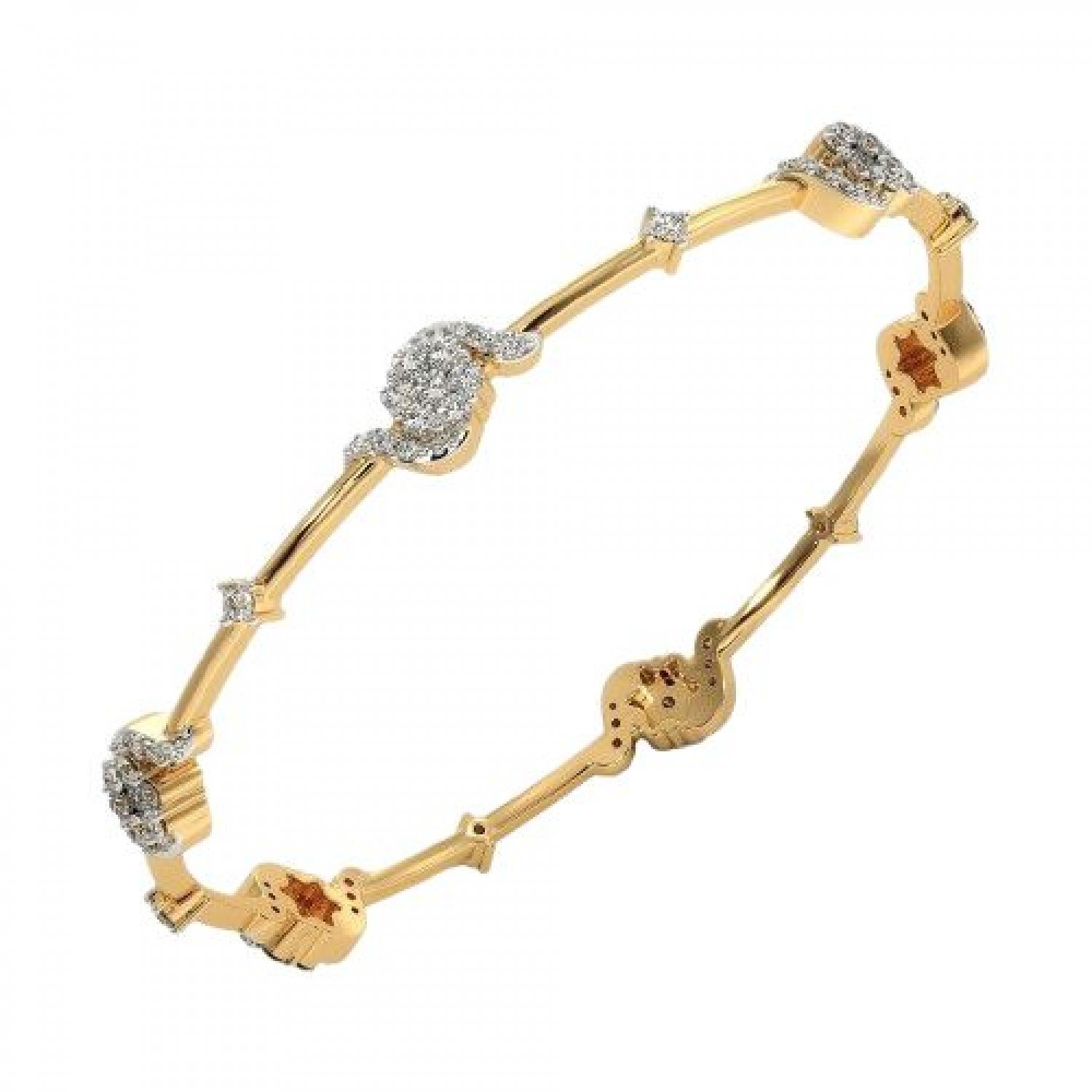 Modern Twine Diamond Bangles Modern Twine Diamond Bangles