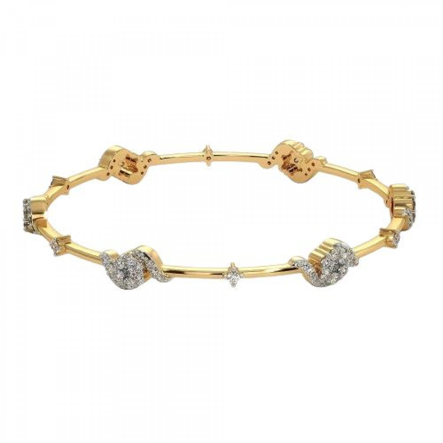 Modern Twine Diamond Bangles Modern Twine Diamond Bangles