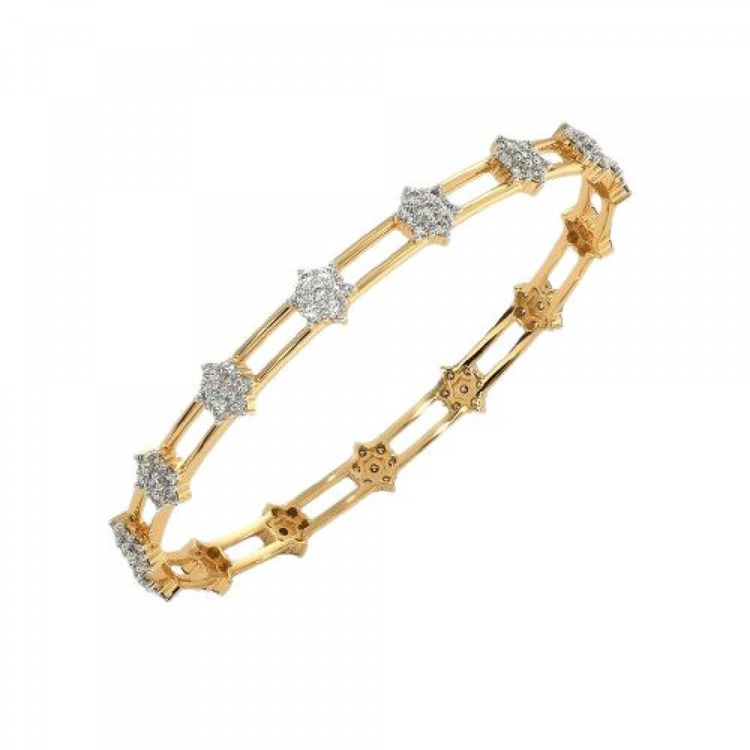 Cutout Brilliant Diamond Bangles Cutout Brilliant Diamond Bangles
