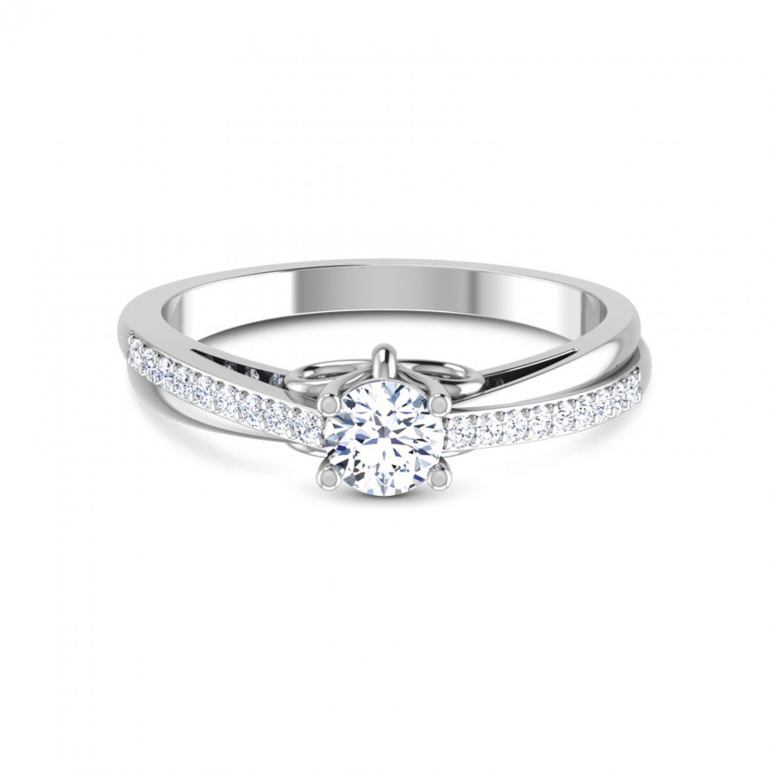 Pavoquin Ribbon Solitaire Diamond Ring Pavoquin Ribbon Solitaire Diamond Ring