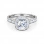 Whimsical Curve Solitaire Diamond Ring
