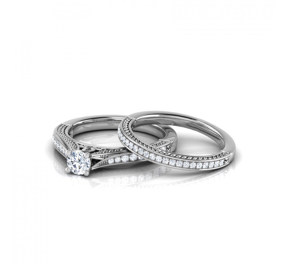 Upexa Bridal Diamond Ring Set