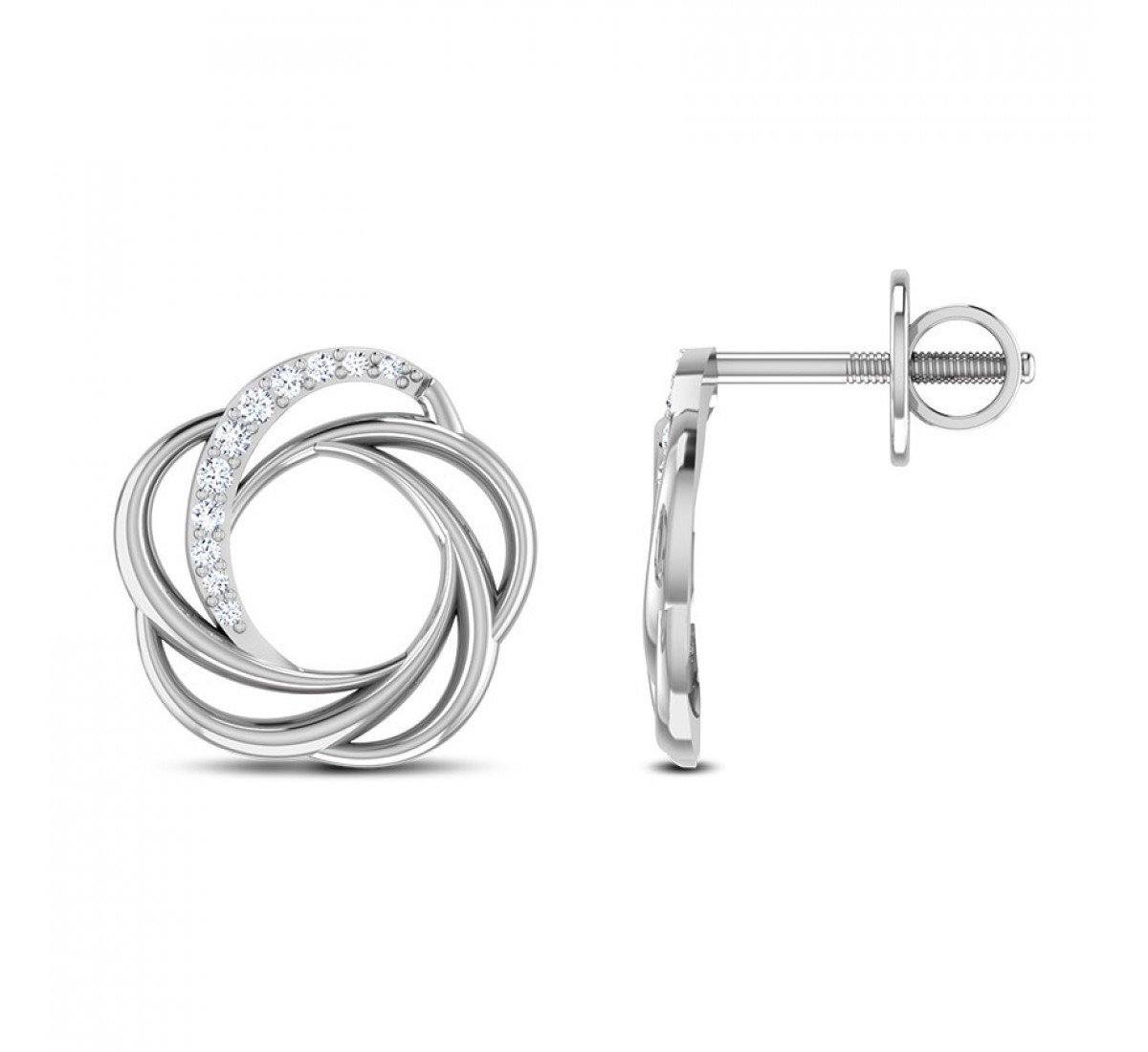Whorl Daimond Earrings
