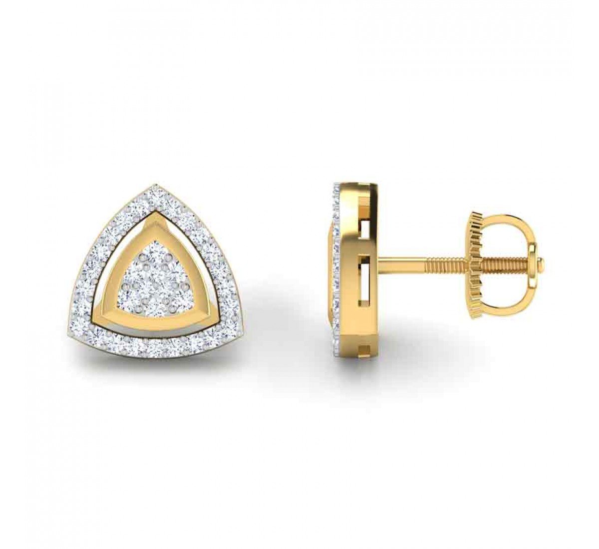 Elaine Peony Daimond Earrings