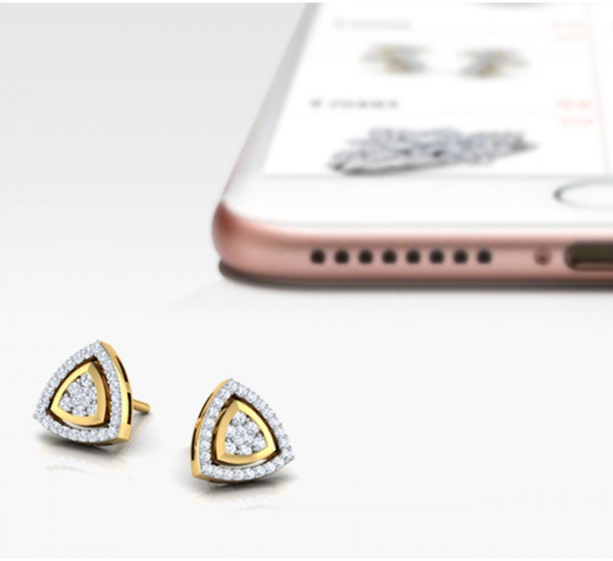 Elaine Peony Daimond Earrings