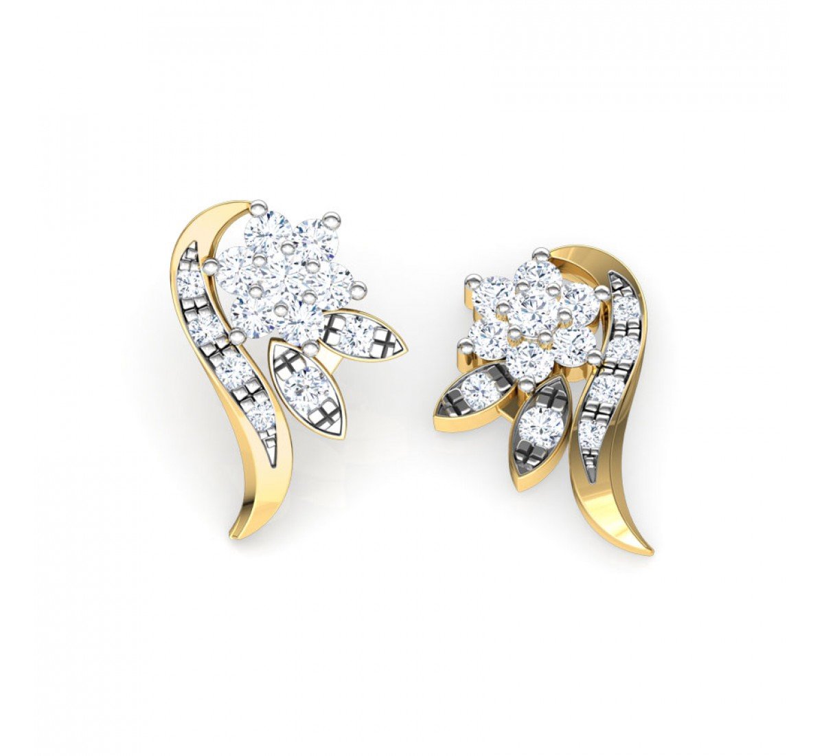 Amethystine Diamond Earrings