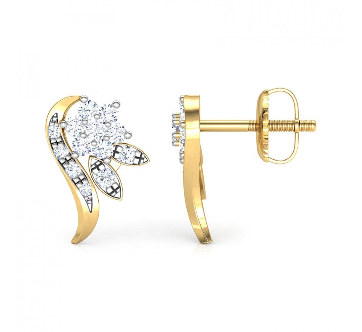 Amethystine Diamond Earrings