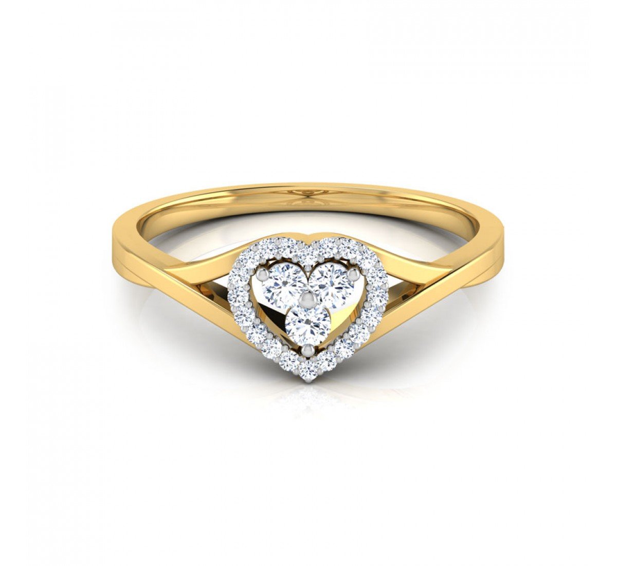 Scallop Twisty Diamond Ring