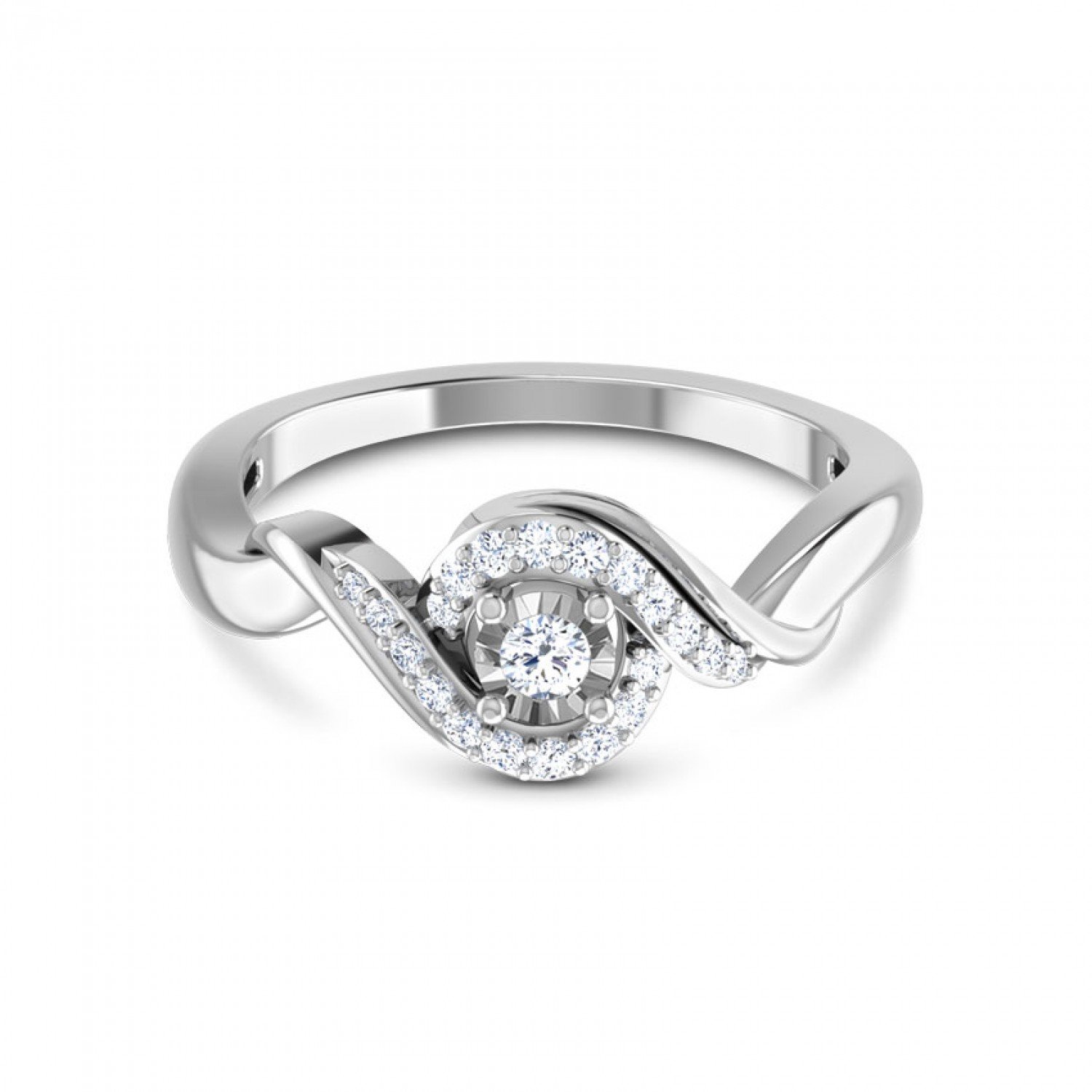 Entwined Floret Diamond Ring