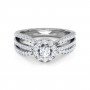 Foliate Spiral Solitaire Diamond Ring