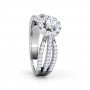 Foliate Spiral Solitaire Diamond Ring
