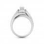 Foliate Spiral Solitaire Diamond Ring