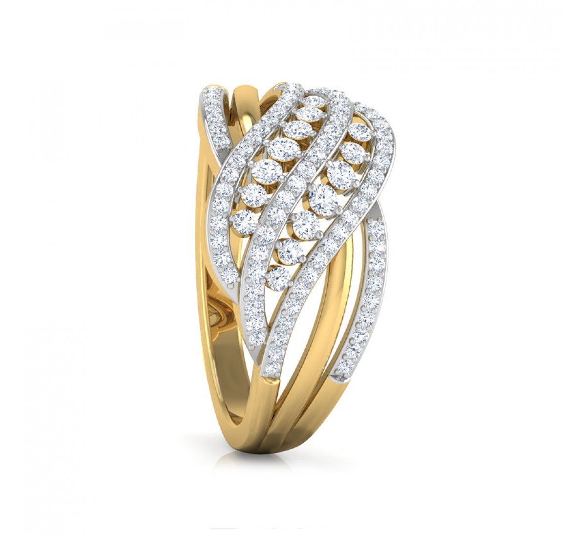 Classic Crossover Diamond Ring