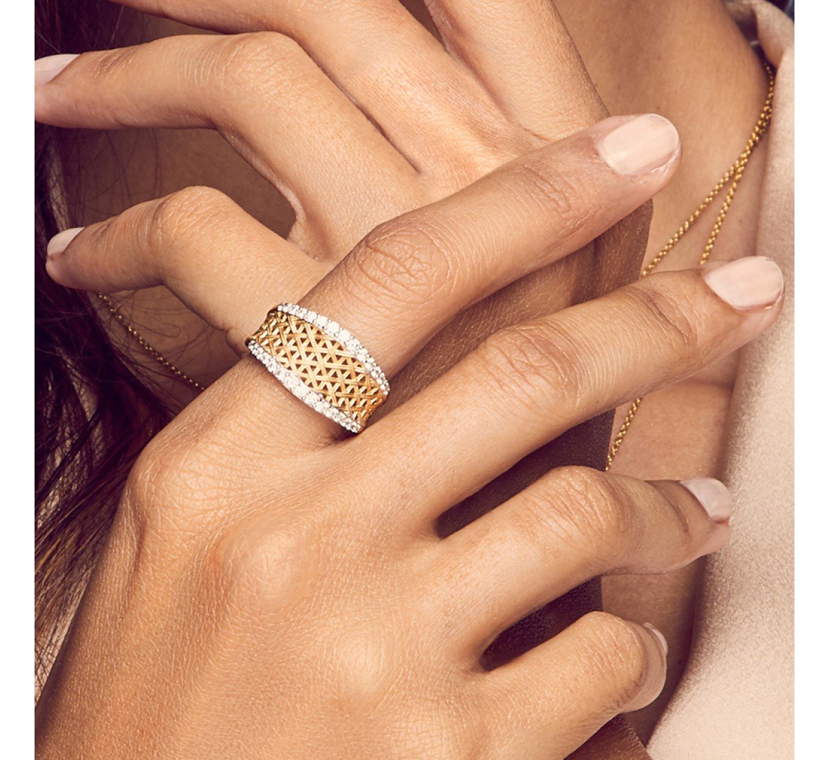 Amber Flock Diamond Ring