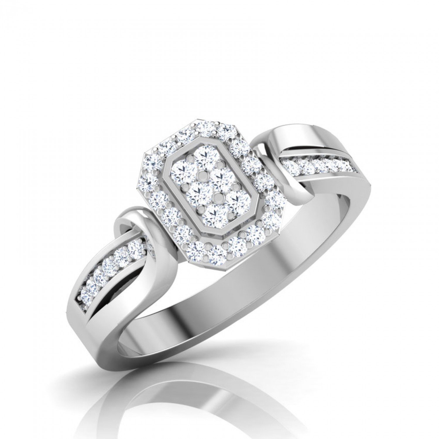 Triplet Glowing Adorn Diamond Ring Triplet Glowing Adorn Diamond Ring