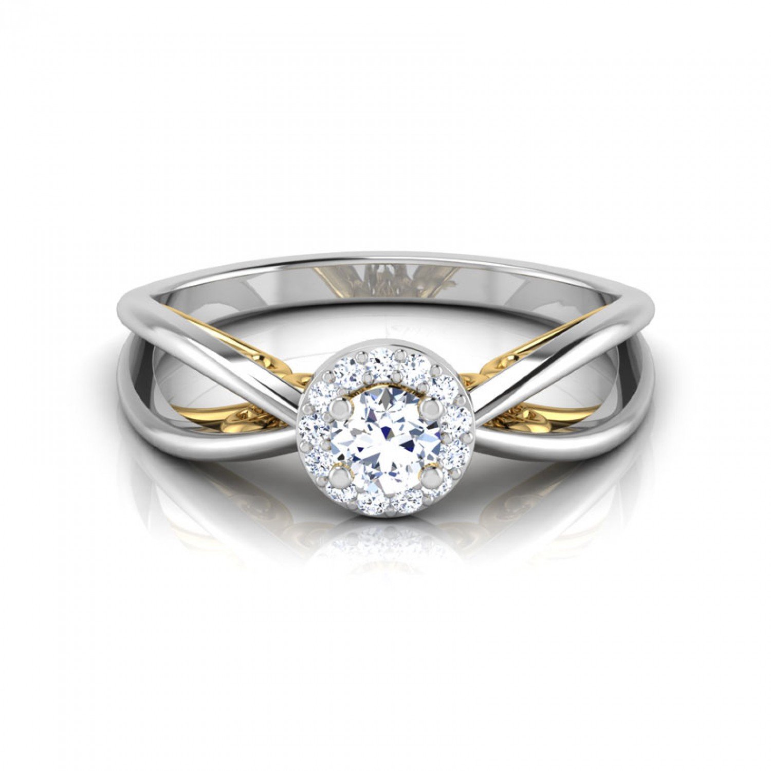 Garland Spiral Solitaire Diamond Ring