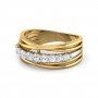 Playful Wave Dance Diamond Ring