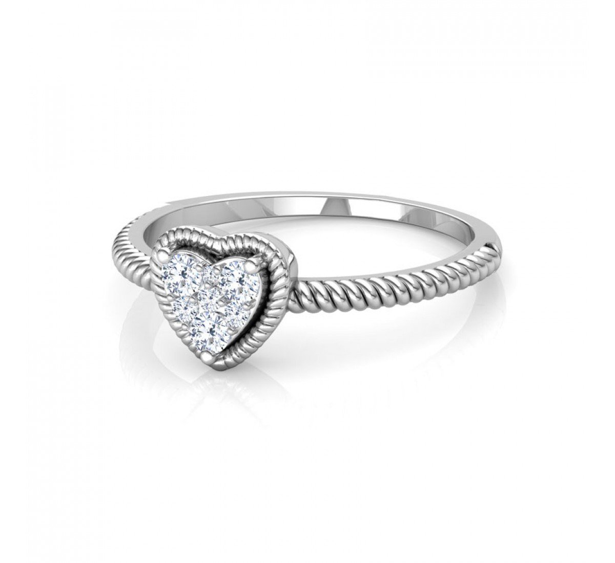 Graceful Spiral Diamond Ring