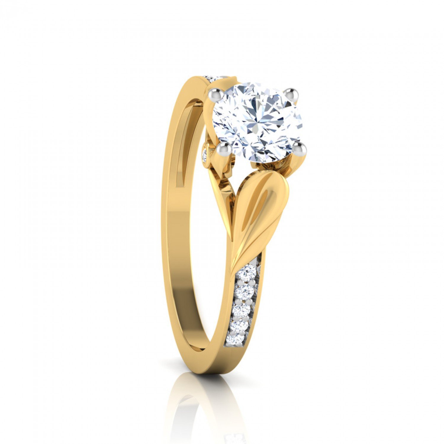 Sleek Avria Solitaire Diamond Ring