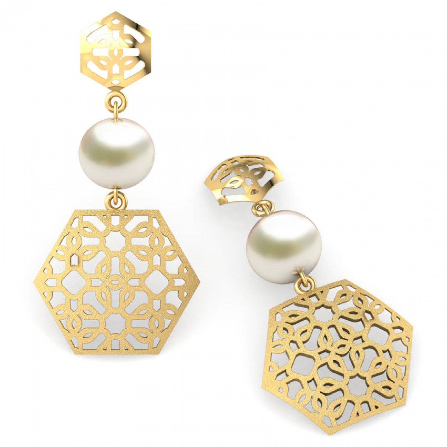 Vortexia Twain Gold Earrings